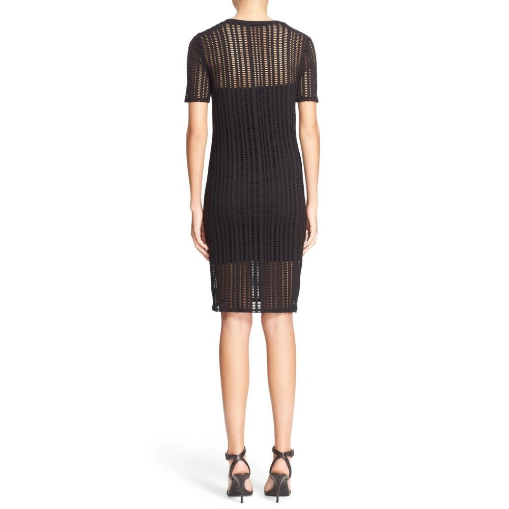 T By Alexander Wang Mesh Overlay Sheath Dress Aso… - image 7